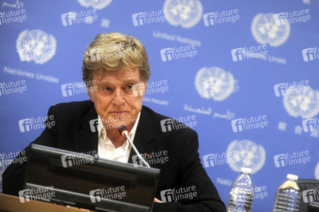 Robert Redford spricht im UN Hauptquartier in New York