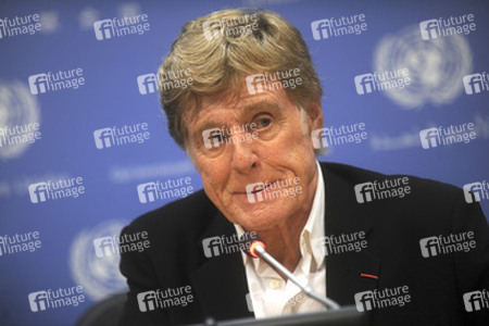 Robert Redford spricht im UN Hauptquartier in New York