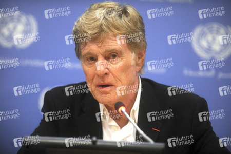 Robert Redford spricht im UN Hauptquartier in New York