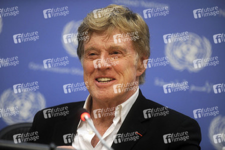 Robert Redford spricht im UN Hauptquartier in New York