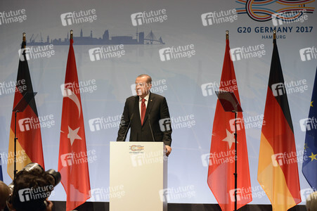 G20 Pressekonferenz von Recep Tayyip Erdogan in Hamburg