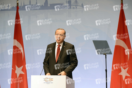 G20 Pressekonferenz von Recep Tayyip Erdogan in Hamburg