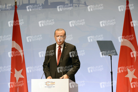 G20 Pressekonferenz von Recep Tayyip Erdogan in Hamburg