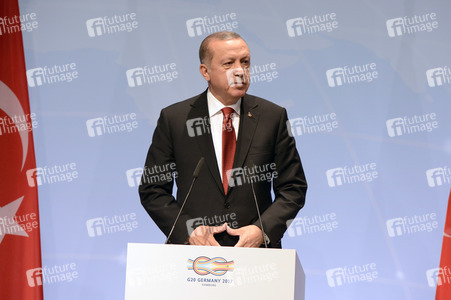 G20 Pressekonferenz von Recep Tayyip Erdogan in Hamburg