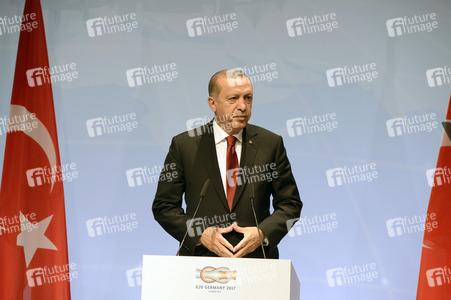 G20 Pressekonferenz von Recep Tayyip Erdogan in Hamburg