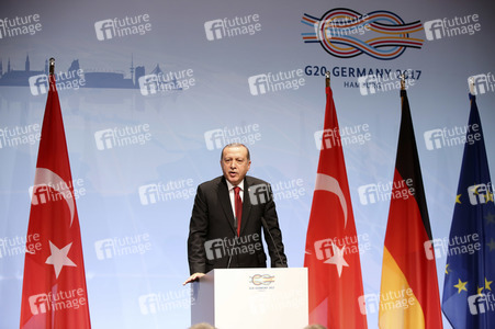 G20 Pressekonferenz von Recep Tayyip Erdogan in Hamburg