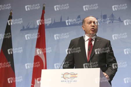 G20 Pressekonferenz von Recep Tayyip Erdogan in Hamburg