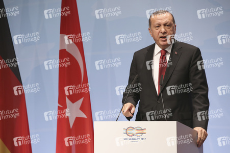 G20 Pressekonferenz von Recep Tayyip Erdogan in Hamburg