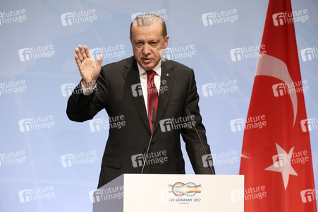 G20 Pressekonferenz von Recep Tayyip Erdogan in Hamburg