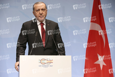 G20 Pressekonferenz von Recep Tayyip Erdogan in Hamburg