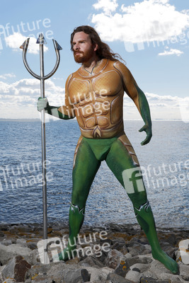 GEEK ART: Aquaman und Nixe / Aquaman and Mermaid Bodypainting