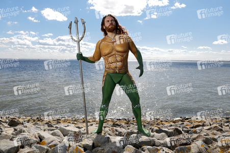 GEEK ART: Aquaman und Nixe / Aquaman and Mermaid Bodypainting