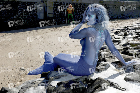 GEEK ART: Aquaman und Nixe / Aquaman and Mermaid Bodypainting