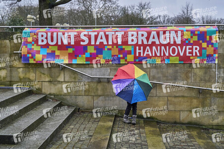 Bunt statt Braun-Demonstration in Hannover