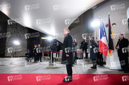 Empfang des französischen Premierministers im Kanzleramt in Berlin