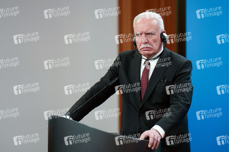 Pressekonferenz von Riyad al-Maliki und Annalena Baerbock in Berlin