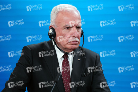 Pressekonferenz von Riyad al-Maliki und Annalena Baerbock in Berlin