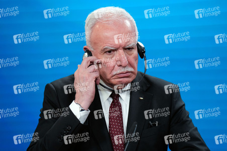 Pressekonferenz von Riyad al-Maliki und Annalena Baerbock in Berlin