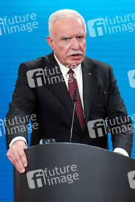 Pressekonferenz von Riyad al-Maliki und Annalena Baerbock in Berlin