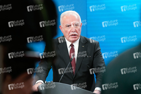 Pressekonferenz von Riyad al-Maliki und Annalena Baerbock in Berlin