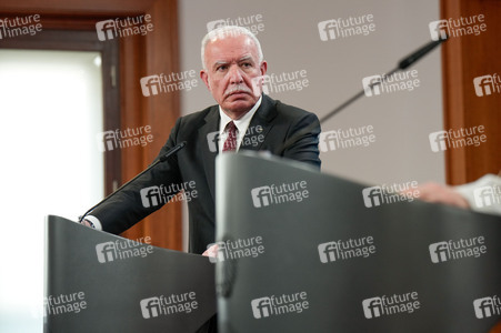 Pressekonferenz von Riyad al-Maliki und Annalena Baerbock in Berlin