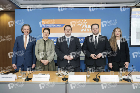 Pressekonferenz der Freien Wähler zur Vorstellung der Europawahlkampagne in Berlin