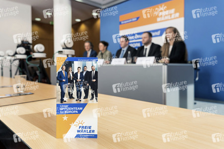 Pressekonferenz der Freien Wähler zur Vorstellung der Europawahlkampagne in Berlin