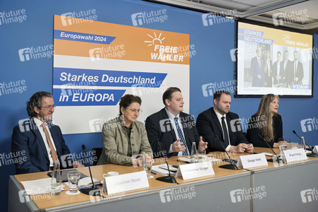 Pressekonferenz der Freien Wähler zur Vorstellung der Europawahlkampagne in Berlin