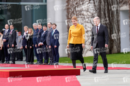 Empfang der Ministerpräsidentin von Lettland in Berlin