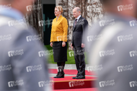 Empfang der Ministerpräsidentin von Lettland in Berlin