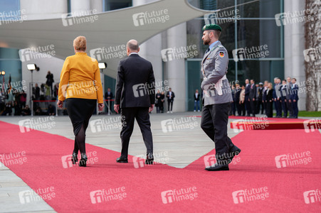 Empfang der Ministerpräsidentin von Lettland in Berlin