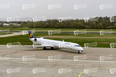 Vorerst letzte Maschine der Lufthansa am Bodensee-Airport Friedrichshafen