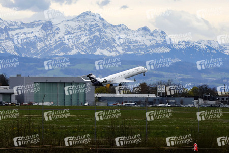 Vorerst letzte Maschine der Lufthansa am Bodensee-Airport Friedrichshafen