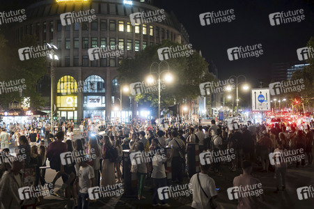 Autokorso auf dem Kurfürstendamm in Berlin