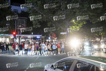 Autokorso auf dem Kurfürstendamm in Berlin