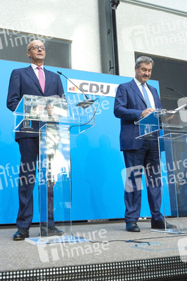 Pressekonferenz zur Kanzlerkandidatur der Union in Berlin