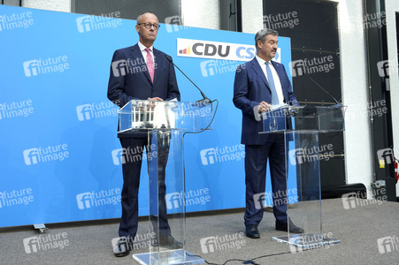 Pressekonferenz zur Kanzlerkandidatur der Union in Berlin