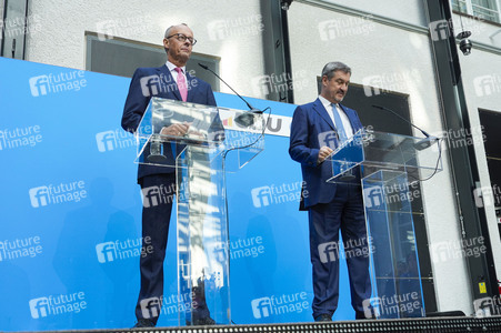 Pressekonferenz zur Kanzlerkandidatur der Union in Berlin