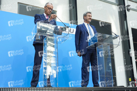 Pressekonferenz zur Kanzlerkandidatur der Union in Berlin