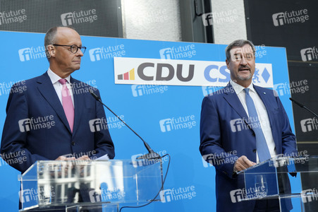 Pressekonferenz zur Kanzlerkandidatur der Union in Berlin