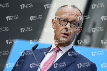 Pressekonferenz zur Kanzlerkandidatur der Union in Berlin