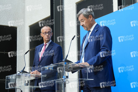 Pressekonferenz zur Kanzlerkandidatur der Union in Berlin