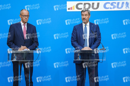 Pressekonferenz zur Kanzlerkandidatur der Union in Berlin