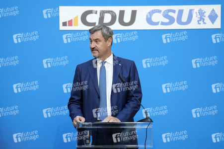 Pressekonferenz zur Kanzlerkandidatur der Union in Berlin