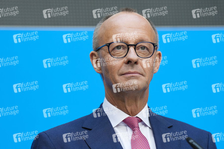 Pressekonferenz zur Kanzlerkandidatur der Union in Berlin