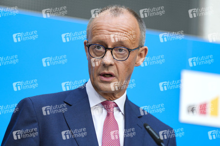 Pressekonferenz zur Kanzlerkandidatur der Union in Berlin