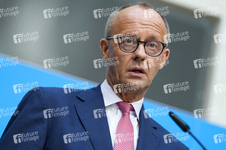 Pressekonferenz zur Kanzlerkandidatur der Union in Berlin