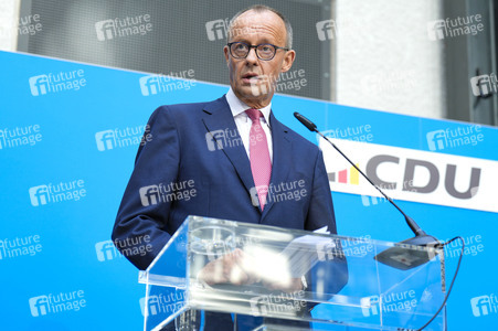 Pressekonferenz zur Kanzlerkandidatur der Union in Berlin