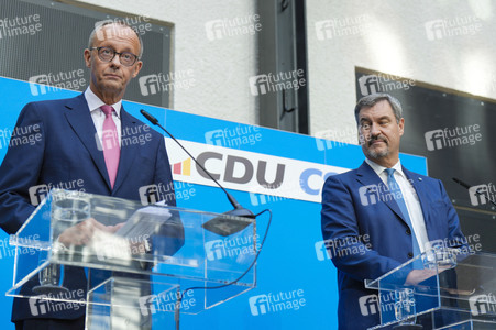 Pressekonferenz zur Kanzlerkandidatur der Union in Berlin