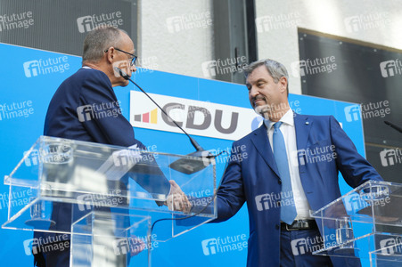 Pressekonferenz zur Kanzlerkandidatur der Union in Berlin